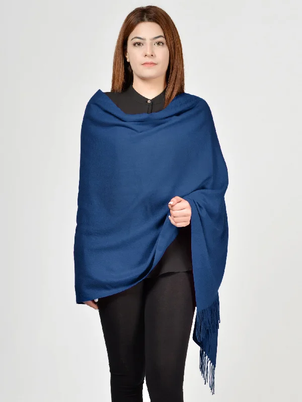 Plain Woolen Shawl - Light Blue