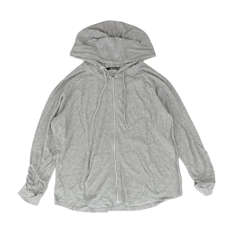 Gray Solid Lightweight Jacket