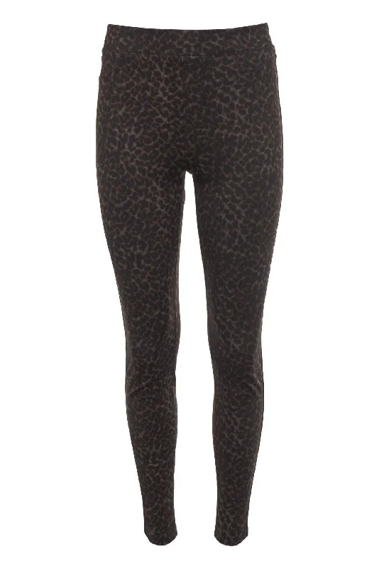 Runway Legging In Latte Leopard