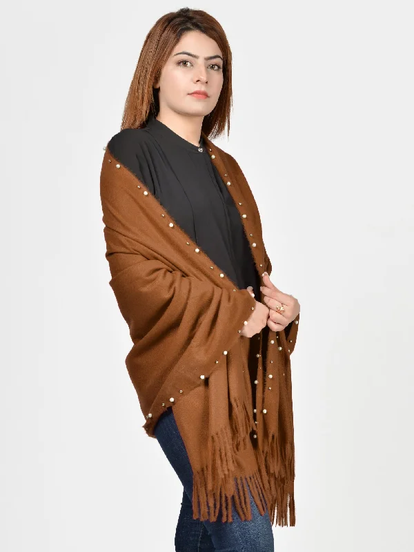 Pearled Shawl - Brown