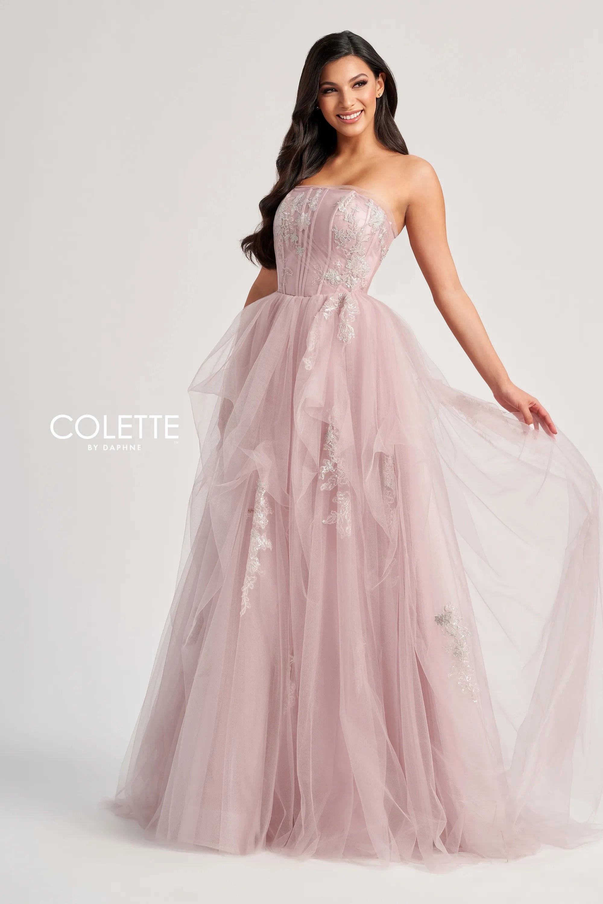 Colette by Daphne CL8120 Sequin Long Ball Gown Formal Prom Dress