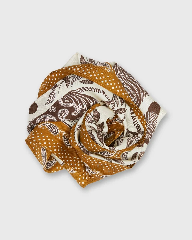 Zack Square Scarf in Natural Silk