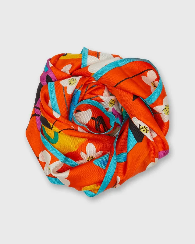 Pepo Square Scarf in Orange