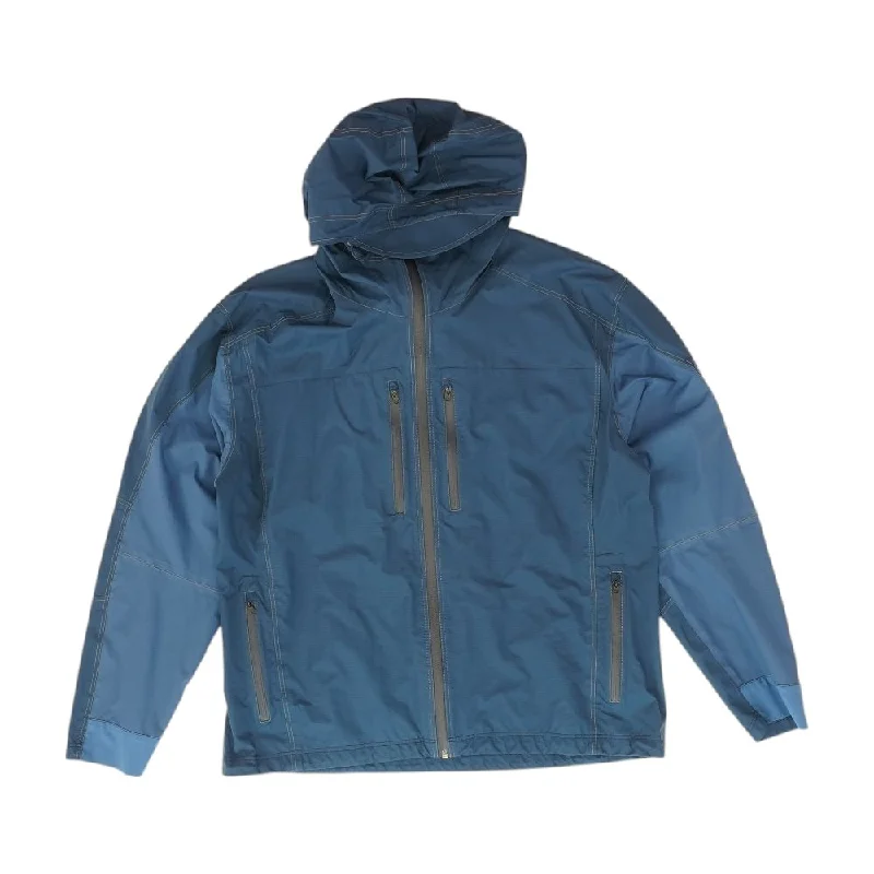 Blue Solid Rain Jacket