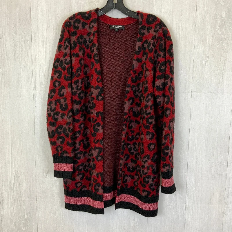 Cardigan By Clothes Mentor In Leopard Print, Size: M