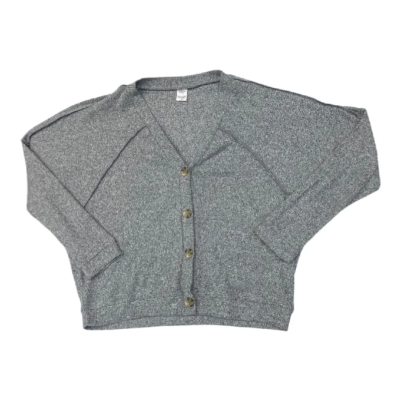 Sweater Cardigan By Clothes Mentor In Grey, Size: M