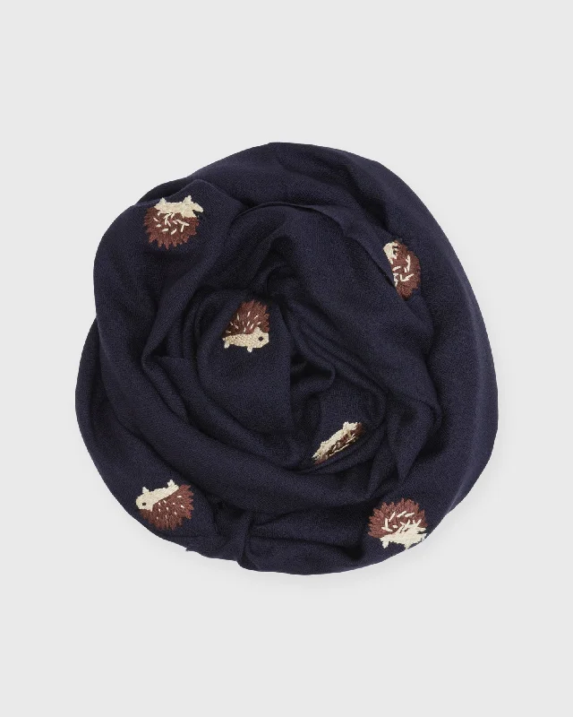 Porcupine Scarf in Navy