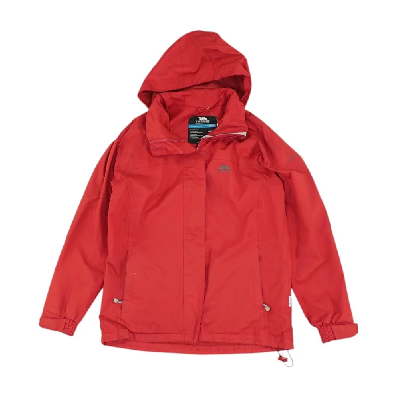 Red Solid Rain Jacket