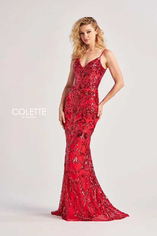 Colette by Daphne 8685 Long Mermaid Formal Sequin Pprom Dress