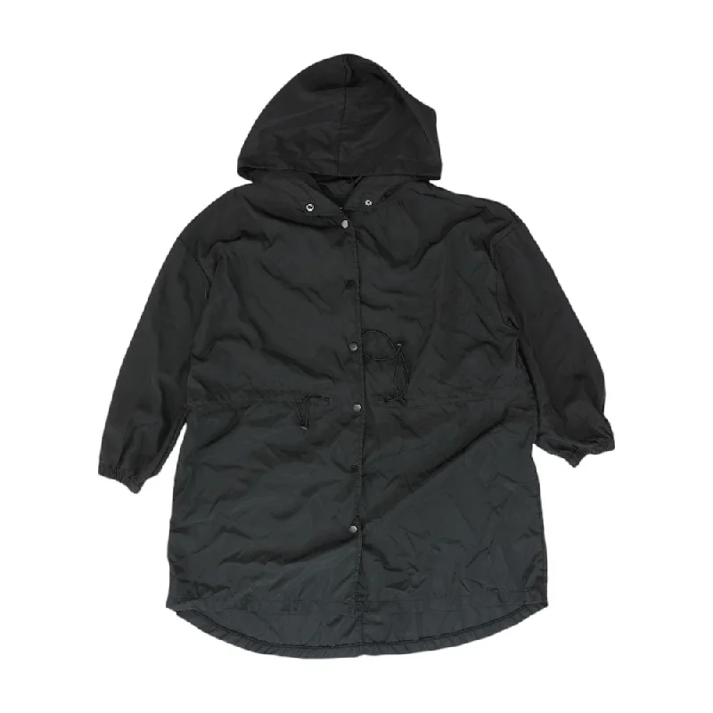 Black Solid Rain Jacket