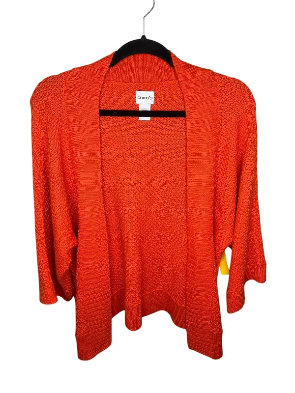 Cardigan By Chicos In Orange, Size: 2