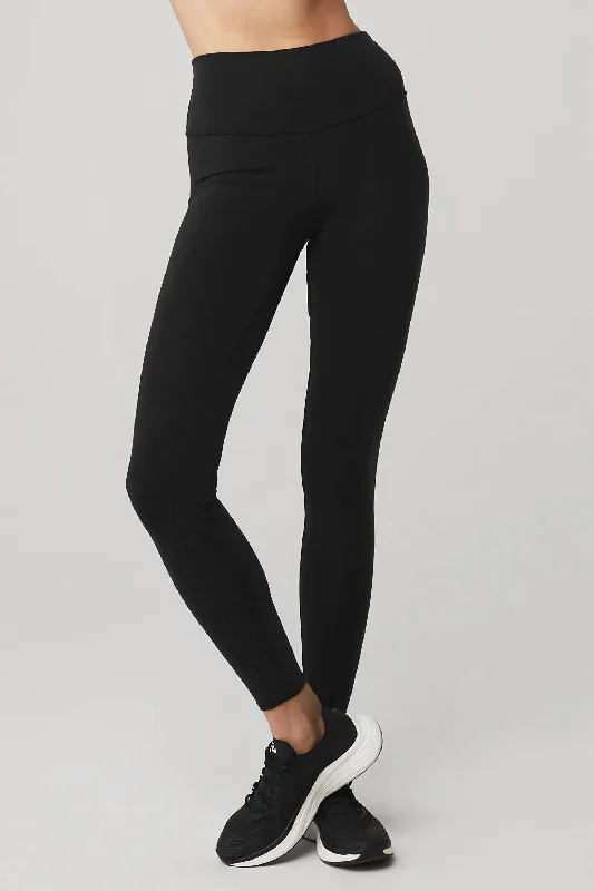 Airbrush High Waist No Seam Leggings In Black