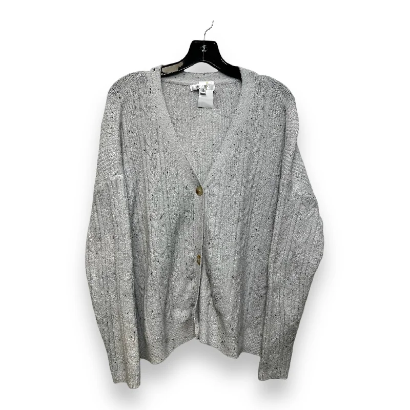 Cardigan By Clothes Mentor In Oatmeal, Size: L