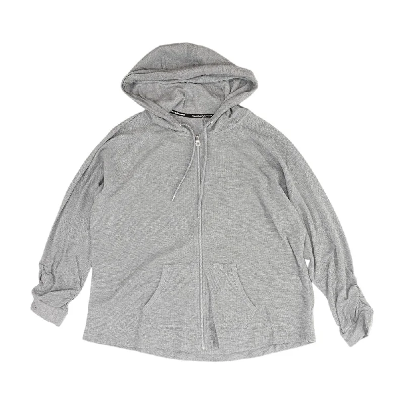 Gray Solid Lightweight Jacket