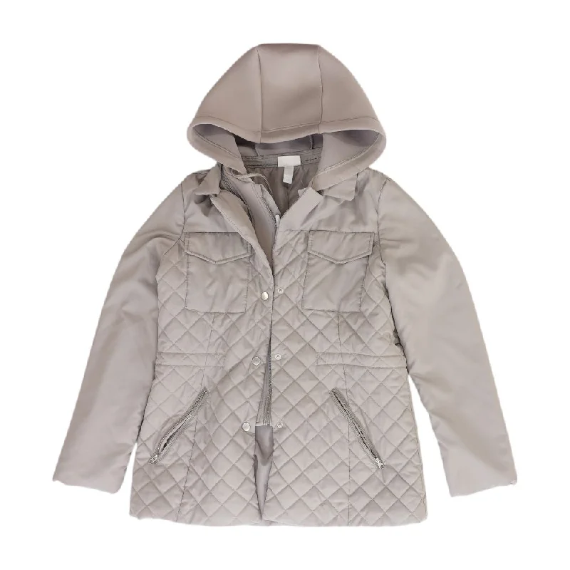 Gray Solid Lightweight Jacket