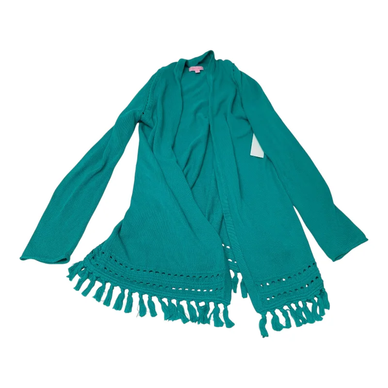 Sweater Cardigan Designer By Lilly Pulitzer In Teal, Size: M