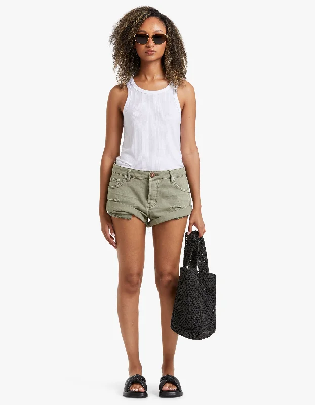 Bandit Low Waist Denim Short - Super Khaki