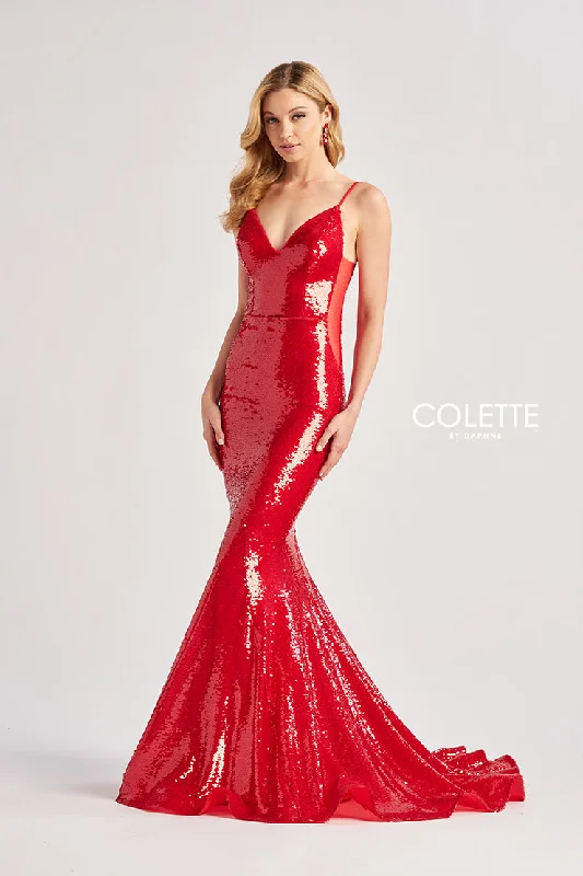 Colette by Daphne CL8615 Formal Long Mermaid Sequin Prom Dress