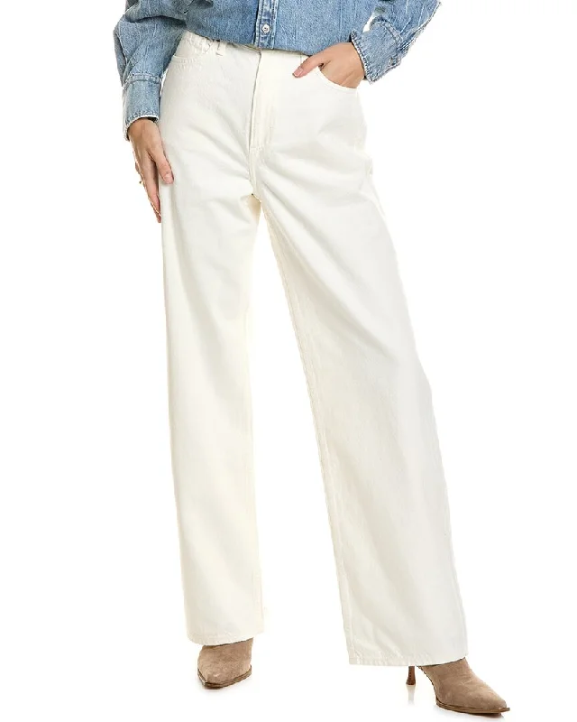 rag & bone Logan Mid-Rise White Wide Leg Jean