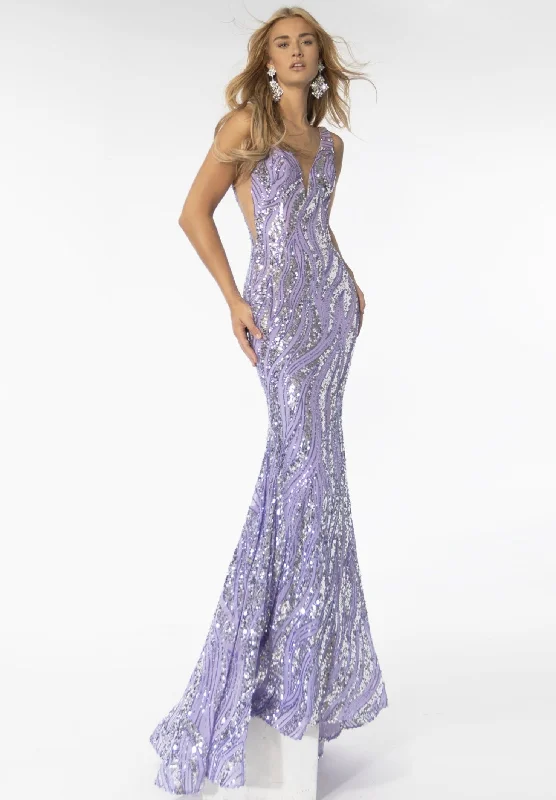 Ava Presley 39201 Fitted Formal Sequin Prom Long Mermaid Dress