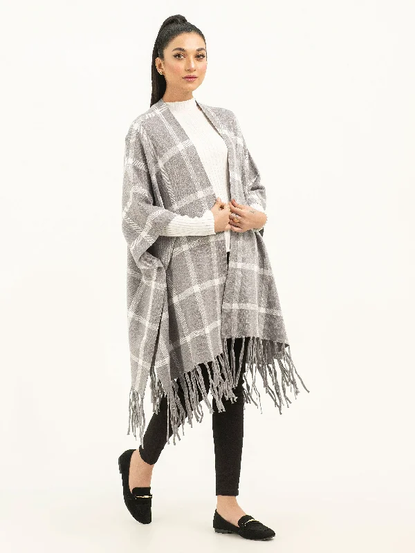 Checkered Cape Shawl