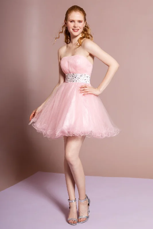 Homecoming Short Strapless Prom Dress