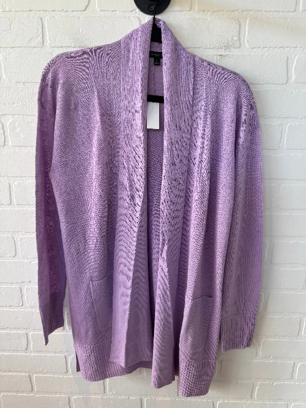 Sweater Cardigan By Talbots In Purple, Size: M