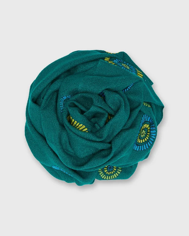 Lilly Pads Scarf in Emerald Green