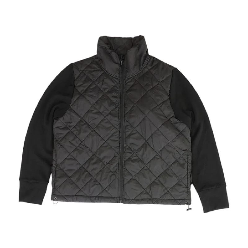 Black Solid Puffer Jacket