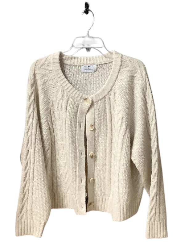 Sweater Cardigan By Old Navy In Cream, Size: Xxl