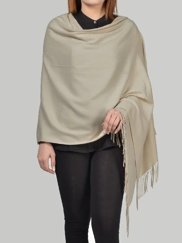 Woolen Shawl-Beige