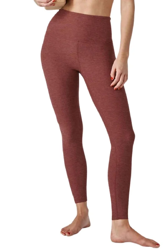 Spacedye Caught In The Midi Legging In Grape Rose Heather