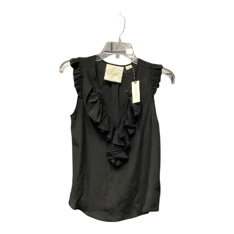 Blouse Sleeveless By Maeve In Black, Size: 0