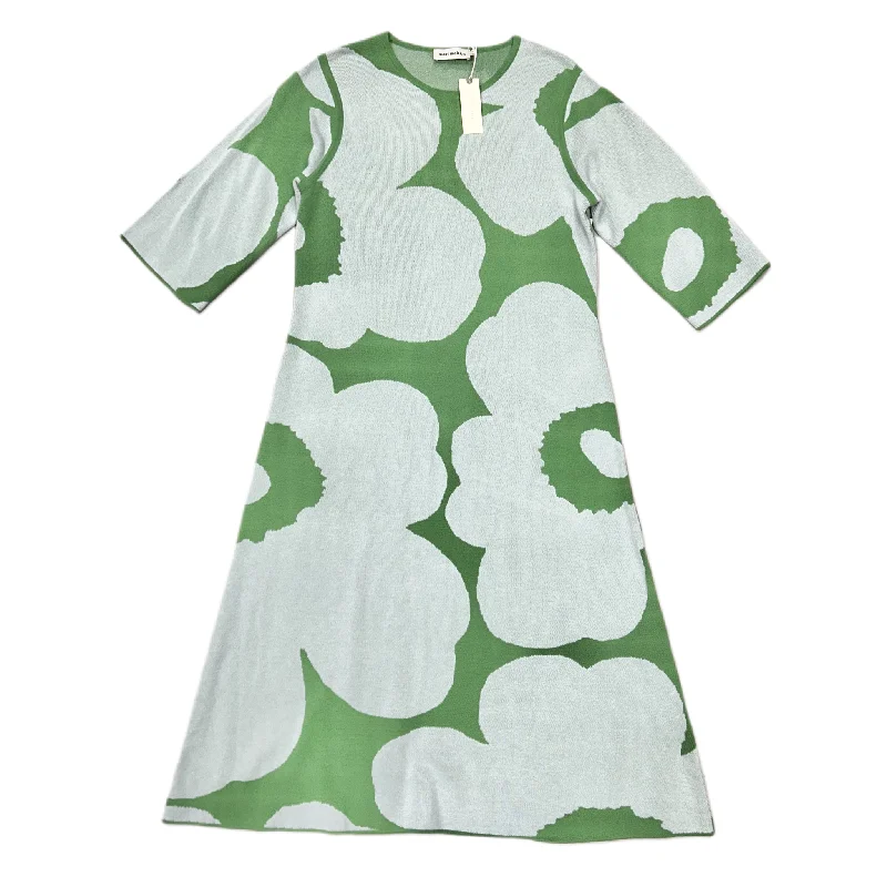 Dress Sweater By Marimekko In Blue & Green, Size: S