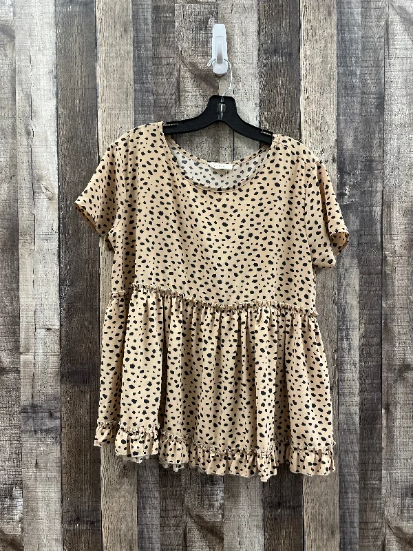 Animal Print Top Short Sleeve Cmf, Size S