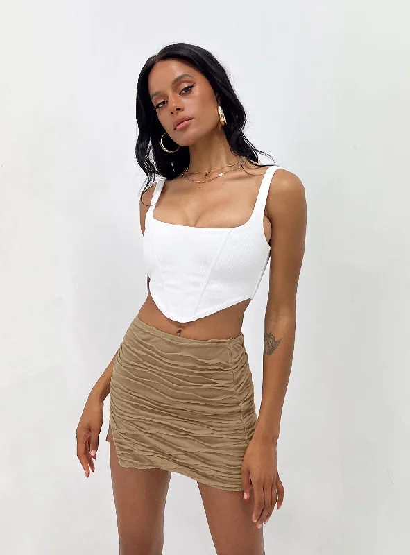 Cecile Mini Skirt Beige