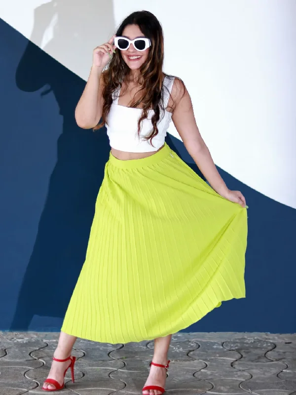 Pleated Midi Skirt