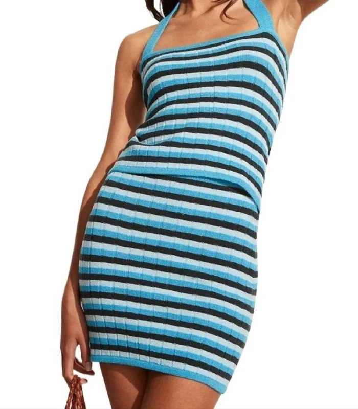 Naja Knit Skirt In Blue Stripes