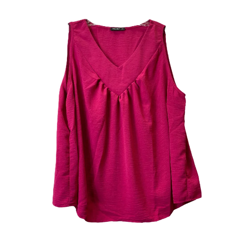 Pink Top Short Sleeve By Shein, Size: 4x