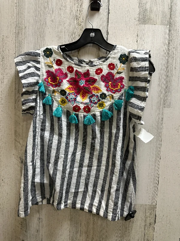 Striped Pattern Top Short Sleeve Thml, Size Xs