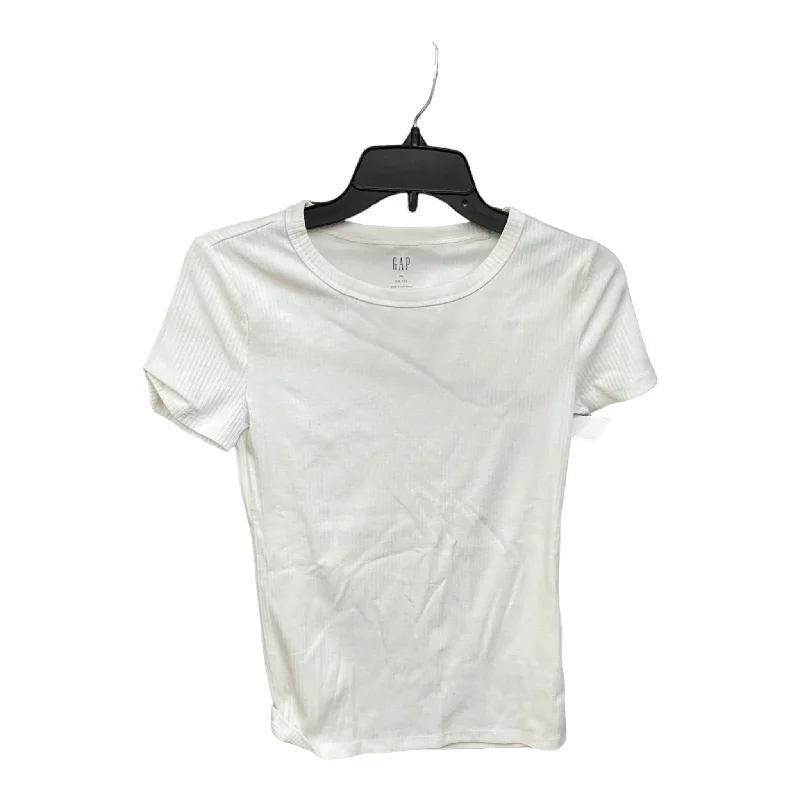 White Top Short Sleeve Basic Gap, Size Xs