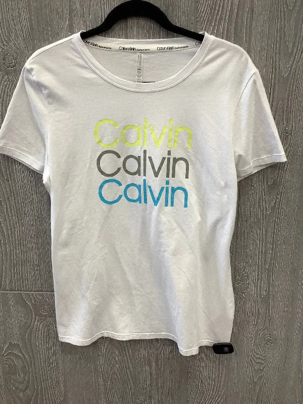 White Top Short Sleeve Calvin Klein, Size Xl