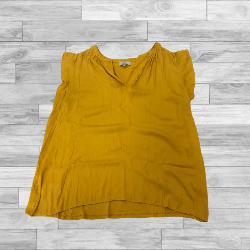 Yellow Top Short Sleeve Loft, Size Xl