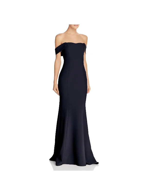 Bartolli Womens Off-The-Shoulder Mermaid Evening Dress