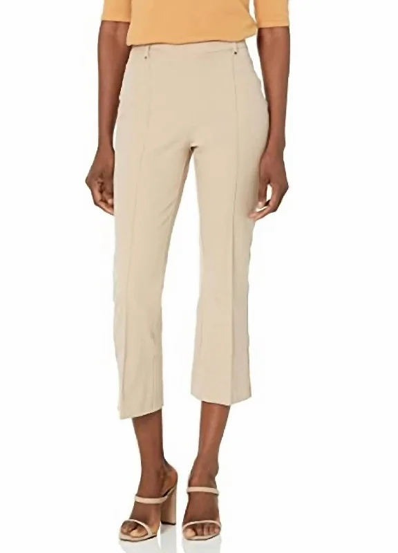 Cropped Amanda Bootcut Pant In Sharp Khaki