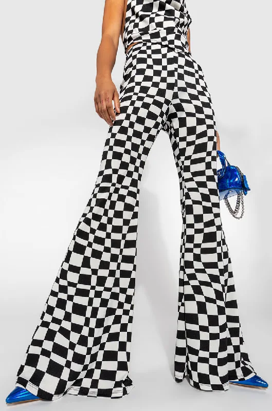 DOWN TO BUSINESS MESH FLARE PANT