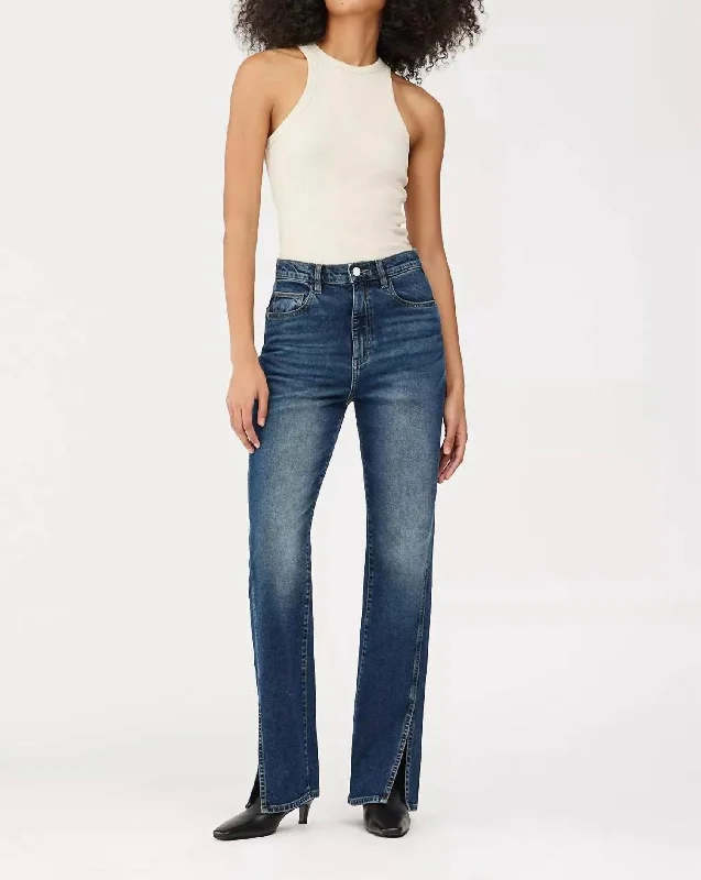 Emilie Straight Ultra High Rise Jeans In Thundercloud