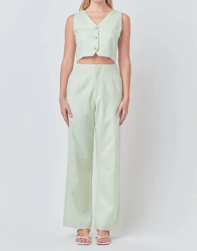 Flying To Florence Pants In Sage