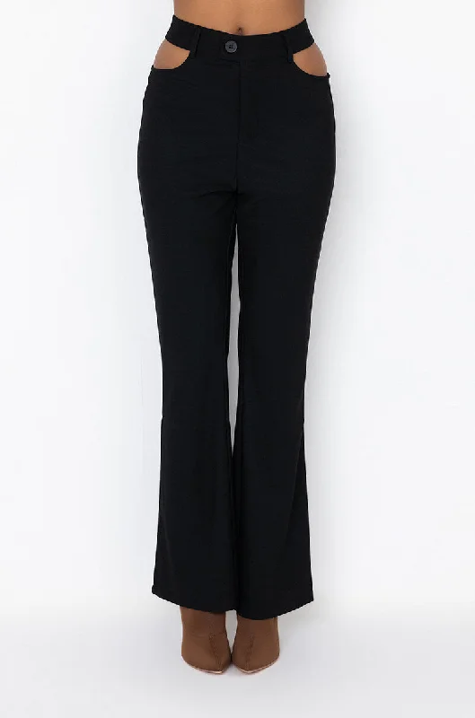 IT IS FASHION FAUX LEATHER STRAIGHT PANT