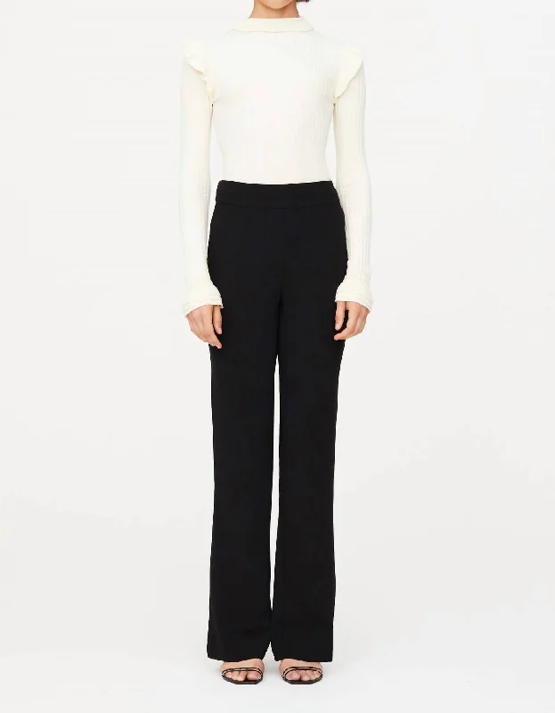 Mia Slim Pant In Black